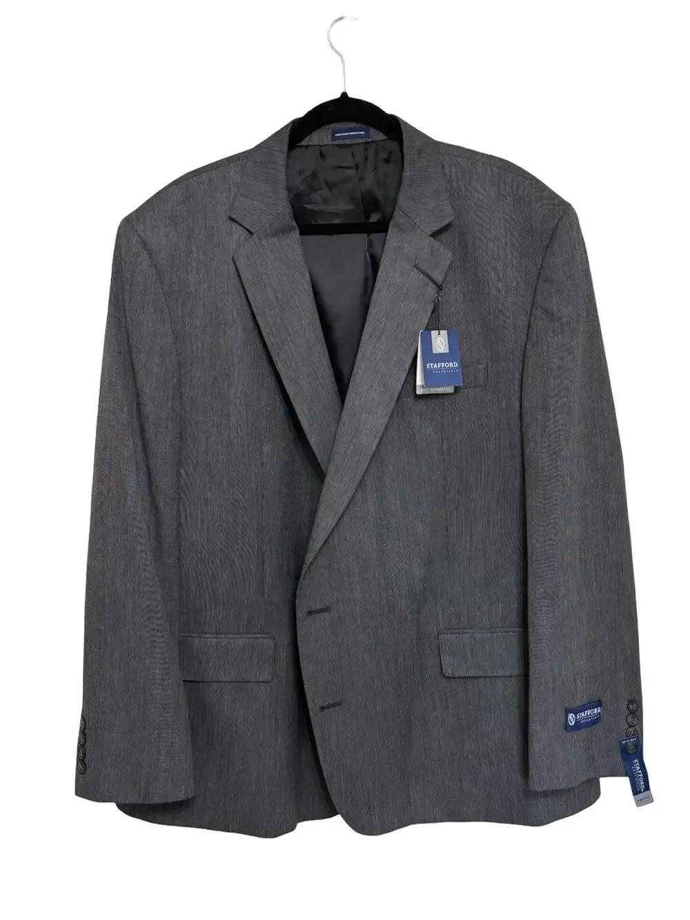 NEW Stafford Men’s Gray Blazer Sport Coat - Size 52R Portly